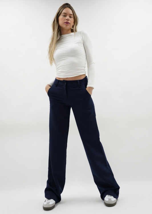 Low/mid waist pants casual night blue (regular)
