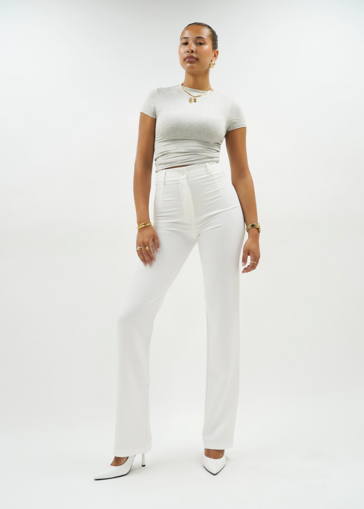 Straight leg pants classic white (tall)