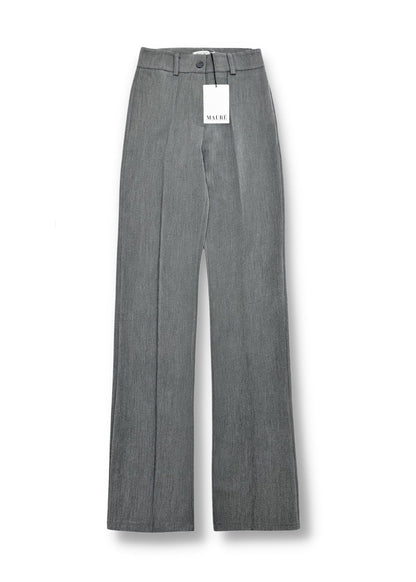 Straight leg pants met pressfold light washed grey (tall)