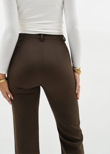 Straight leg pants classic chocolate brown (tall)