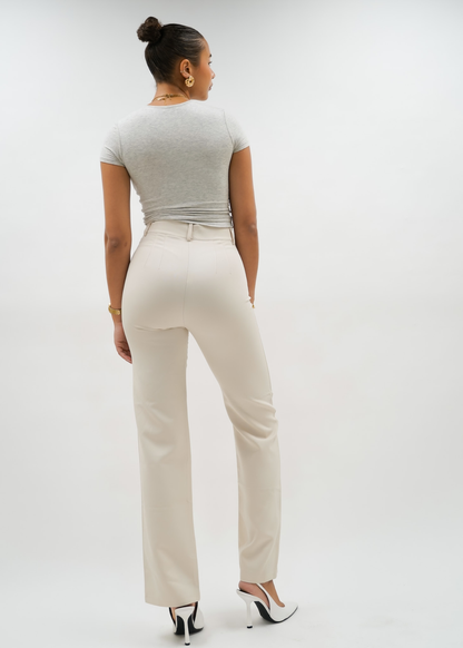 Straight leg pants classic crème (tall)