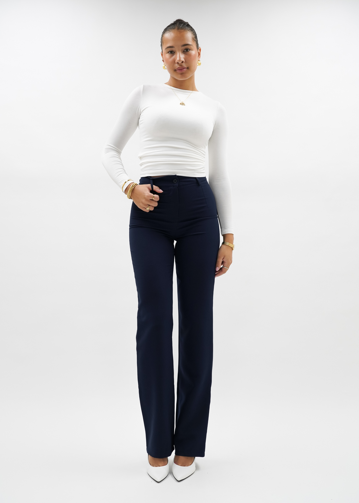 Straight leg pants classic night blue (tall)