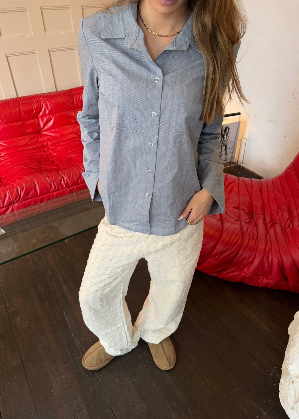 Liora checkered shirt - Grey
