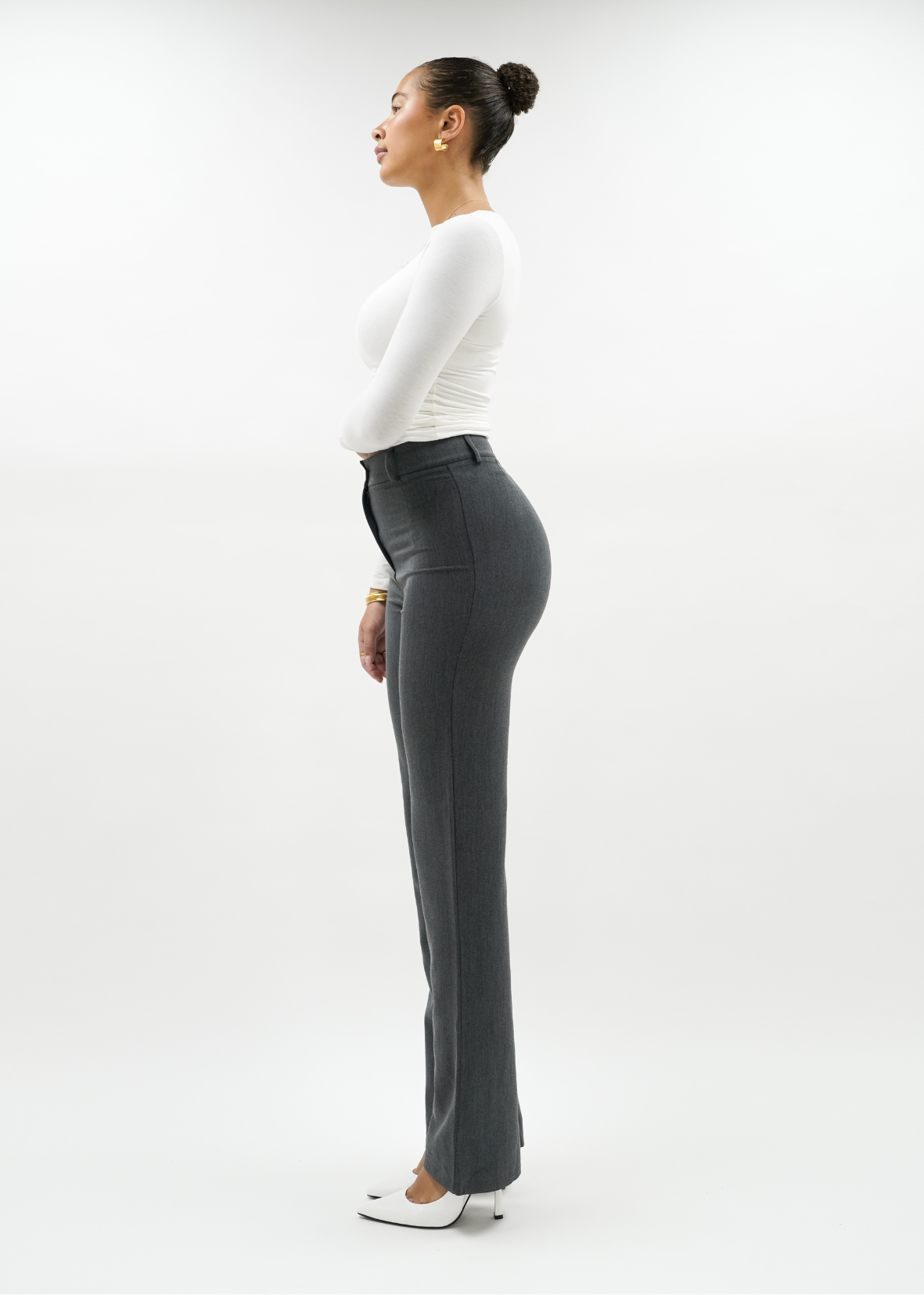 Straight leg pants classic dark washed grey (tall)
