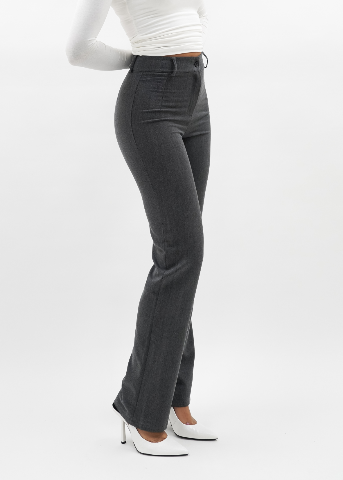 Straight leg pants classic dark washed grey (tall)