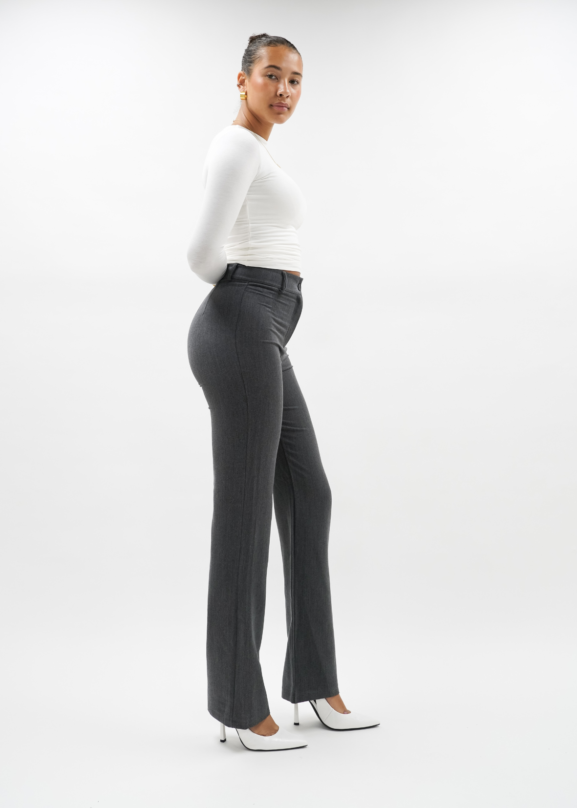 Straight leg pants classic dark washed grey (tall)