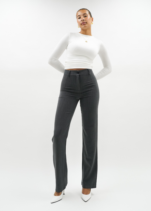 Straight leg pants classic dark washed grey (tall)