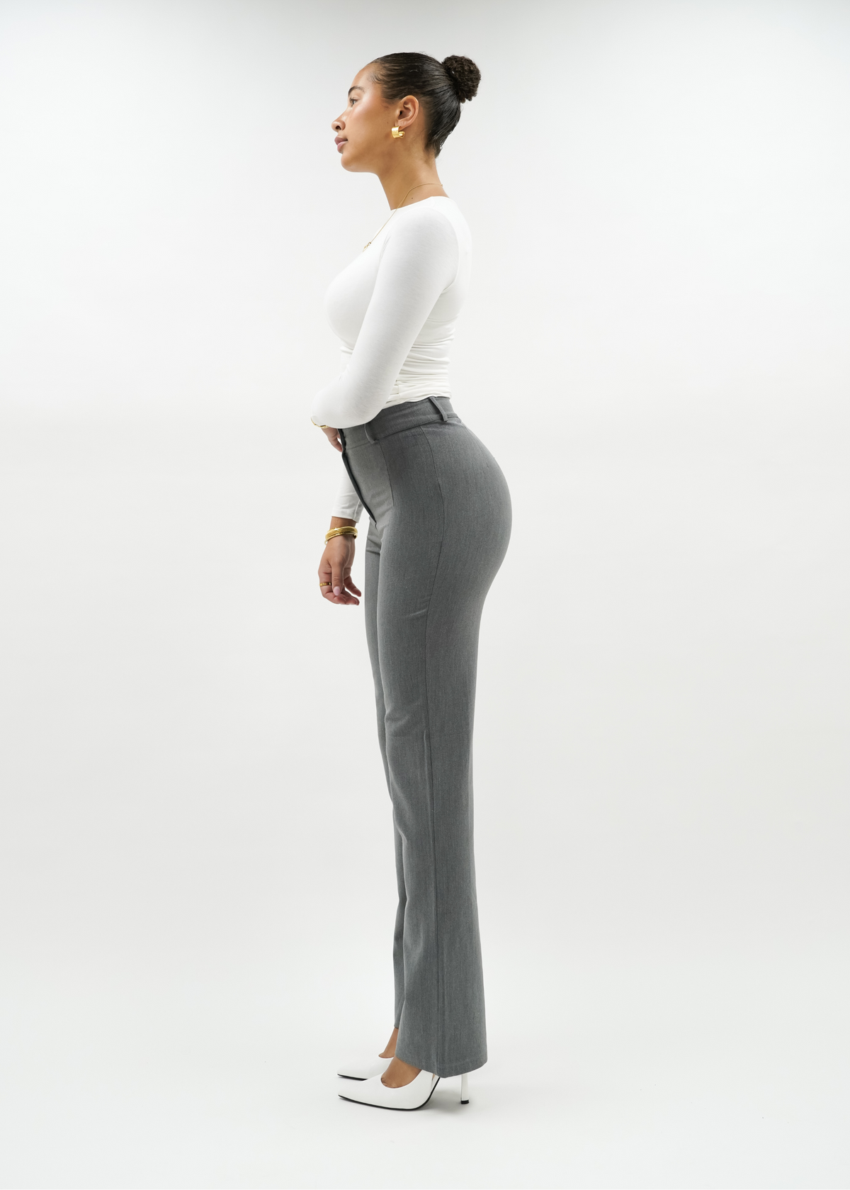 Straight leg pants classic light washed grey (tall)